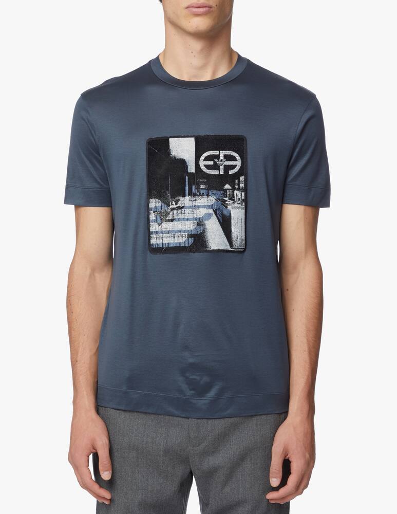 rinascente Emporio Armani Maglietta girocollo ricamo grafico