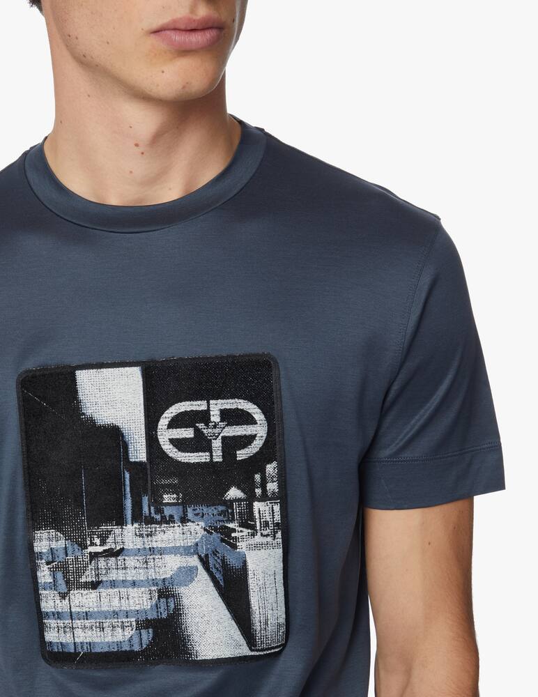 rinascente Emporio Armani Maglietta girocollo ricamo grafico