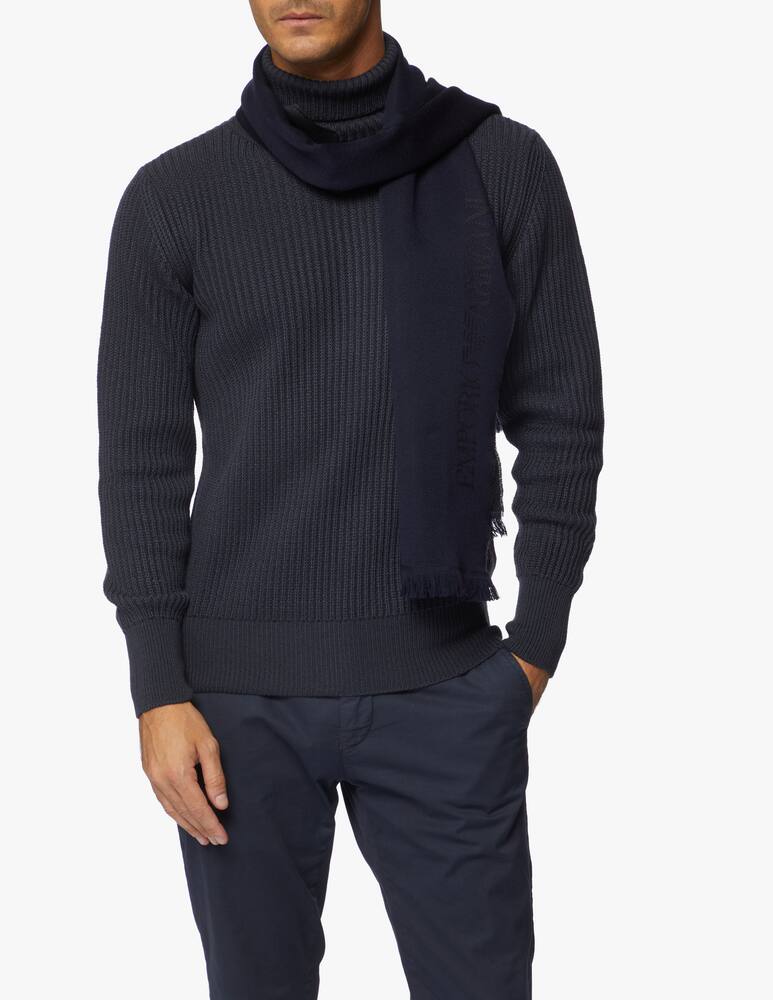 rinascente Emporio Armani Sciarpa in lana con logo