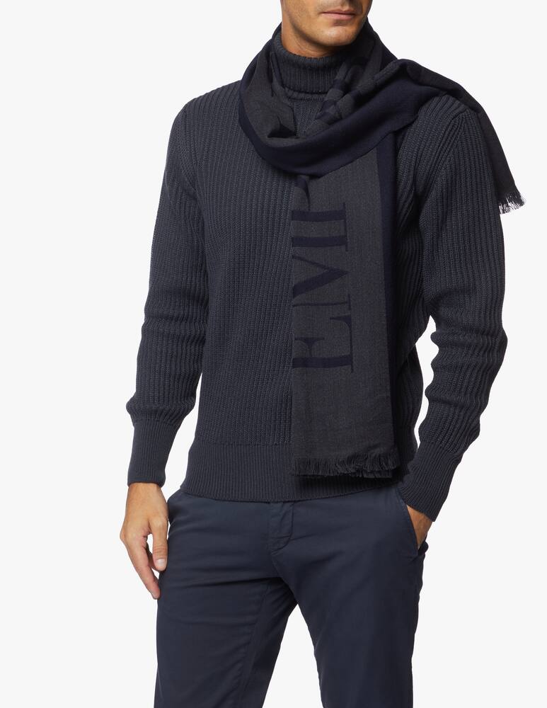 rinascente Emporio Armani Wool bigo logo scarf