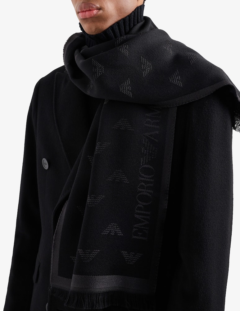 Emporio Armani Sciarpa lana aquile Armani - immagine 3 Emporio Armani Sciarpa lana aquile Armani - immagine 3
