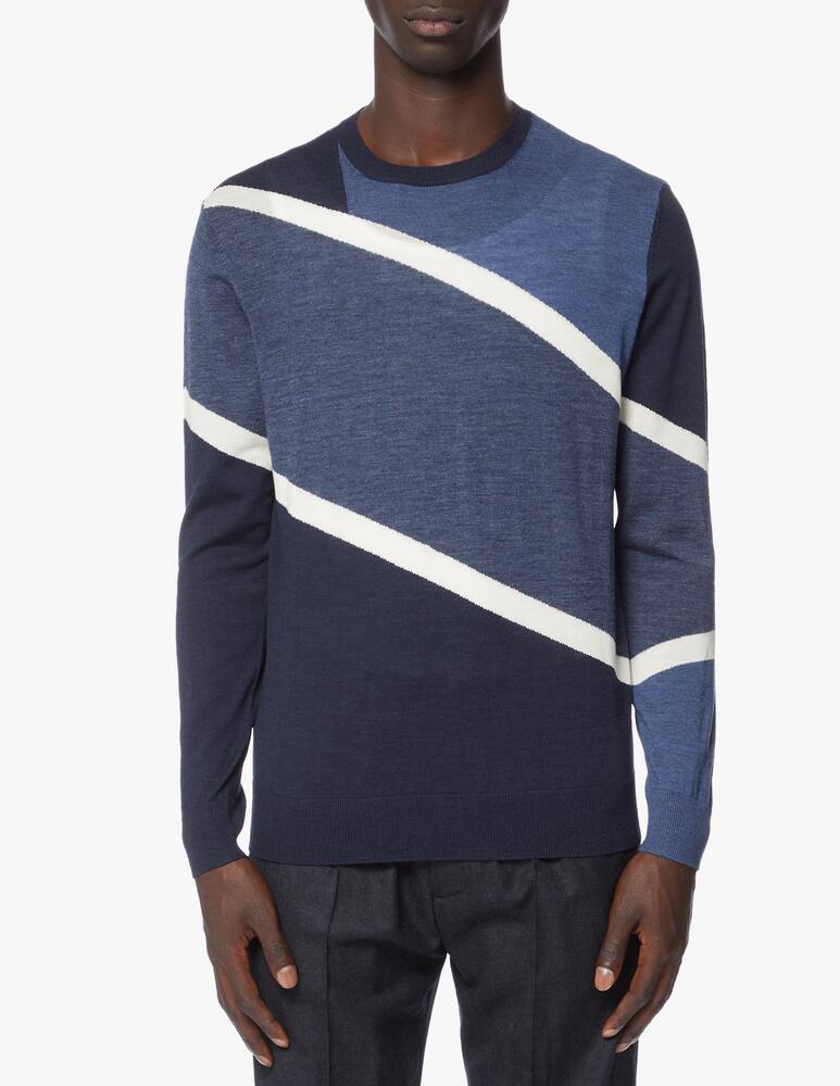 rinascente Emporio Armani Maglia girocollo color block in lana