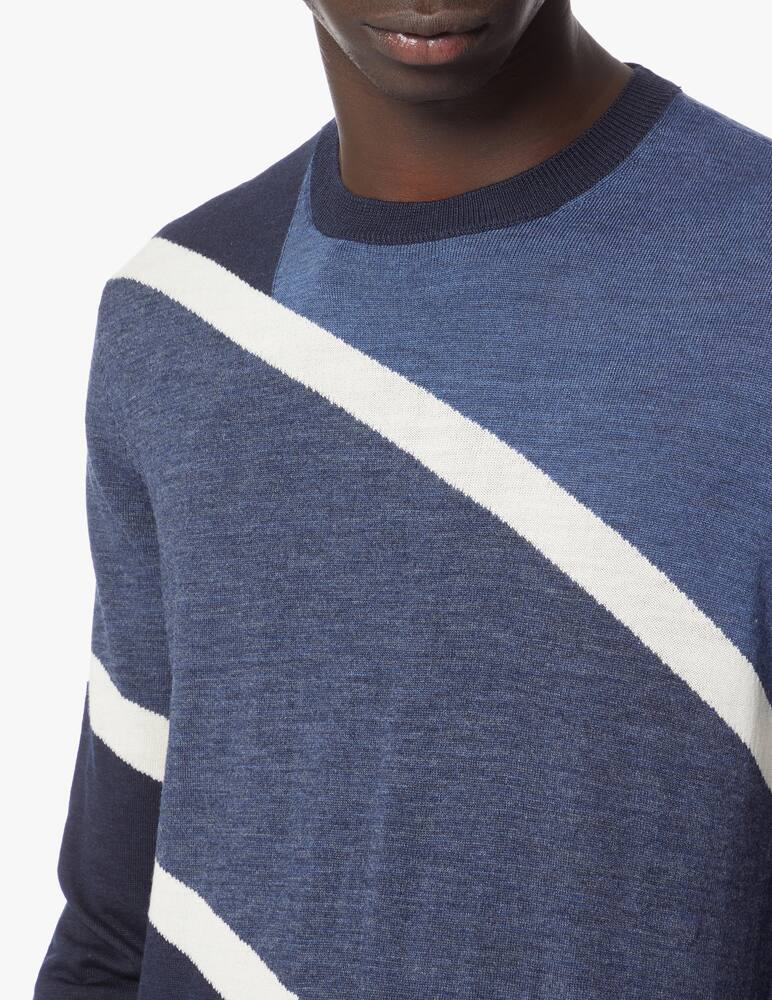 rinascente Emporio Armani Maglia girocollo color block in lana