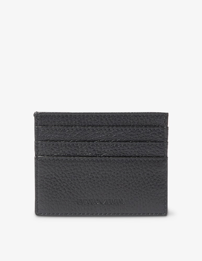 Emporio Armani Bottulated leather cards holder - Black - picture 2 Emporio Armani Bottulated leather cards holder - Black - picture 2