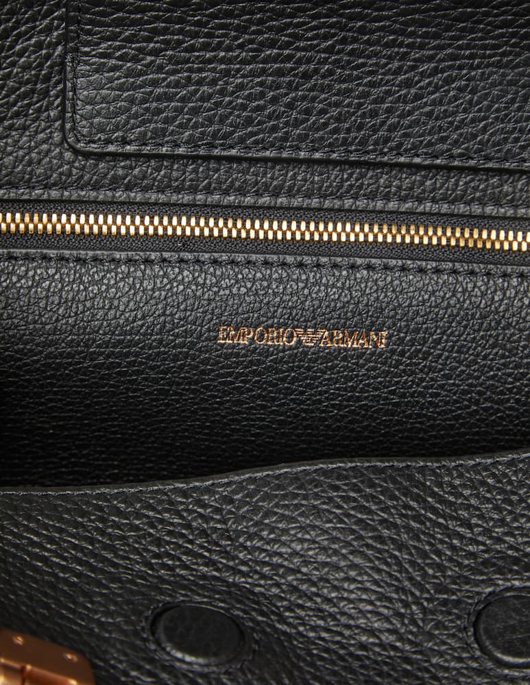 rinascente Emporio Armani Borsa shopper in pelle Becky - nero