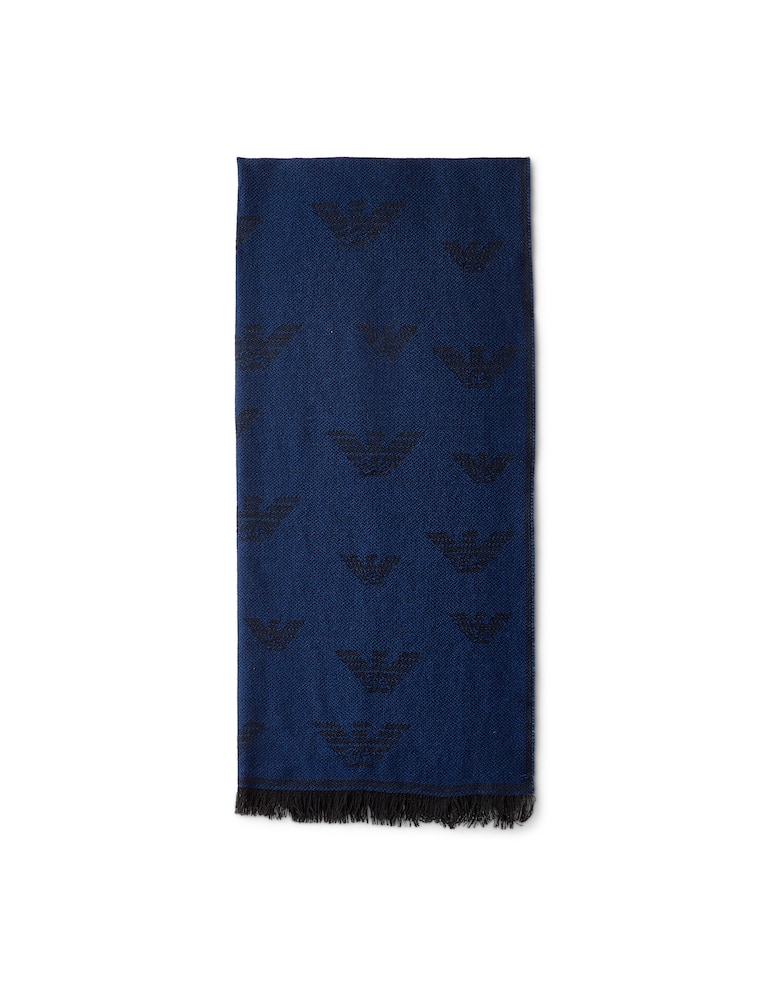 rinascente Emporio Armani Sciarpa in lana con aquila