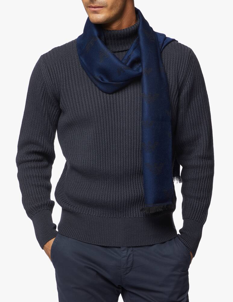 rinascente Emporio Armani Sciarpa in lana con aquila