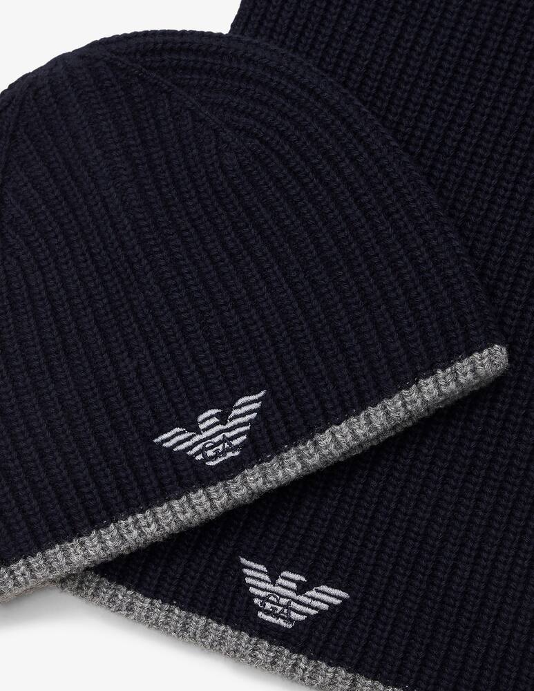 rinascente Emporio Armani Set berretto sciarpa bordino