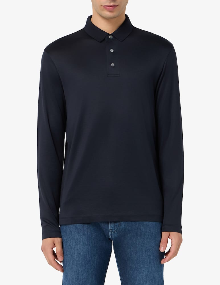 Emporio Armani Polo slim manica lunga - immagine 1 Emporio Armani Polo slim manica lunga - immagine 1