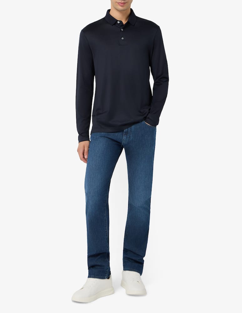 Emporio Armani Polo slim manica lunga - immagine 2 Emporio Armani Polo slim manica lunga - immagine 2