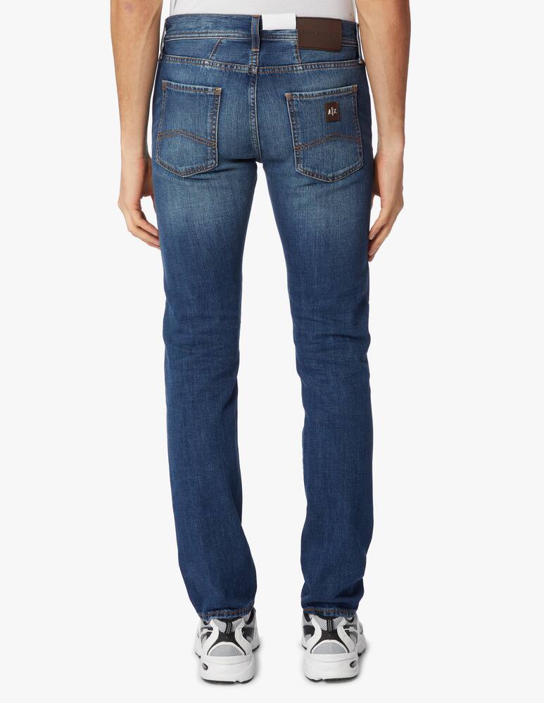 rinascente Armani Exchange J13 ripped slim jeans - blue