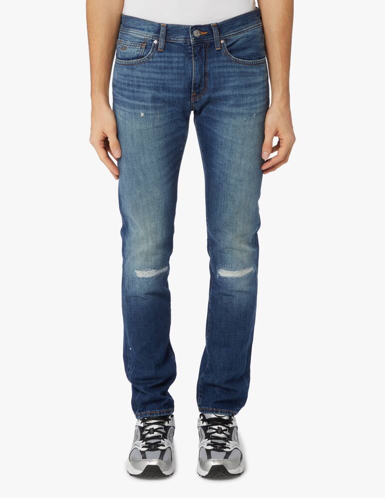 rinascente Armani Exchange J13 ripped slim jeans - blue