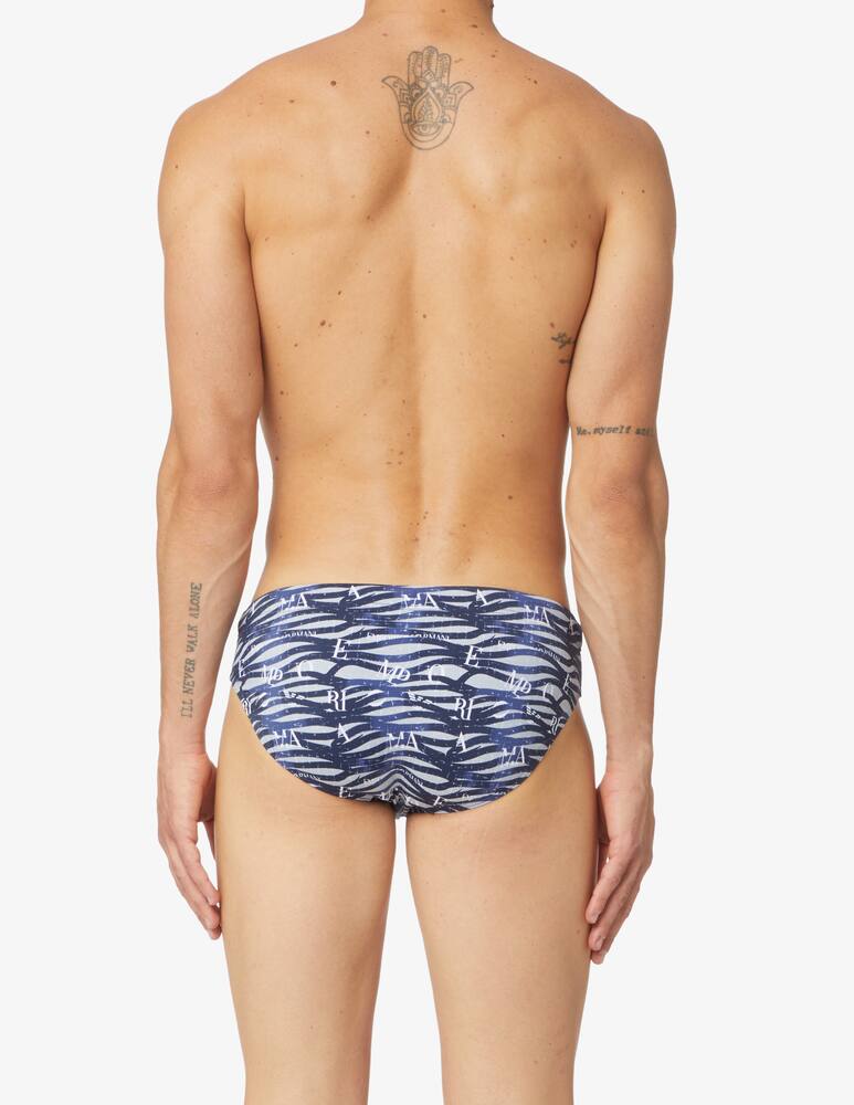 rinascente Emporio Armani Graphic logo low swim brifs - grey