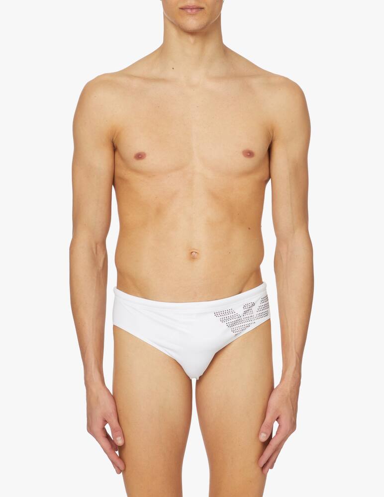 rinascente Emporio Armani Big eagle swim briefs - white