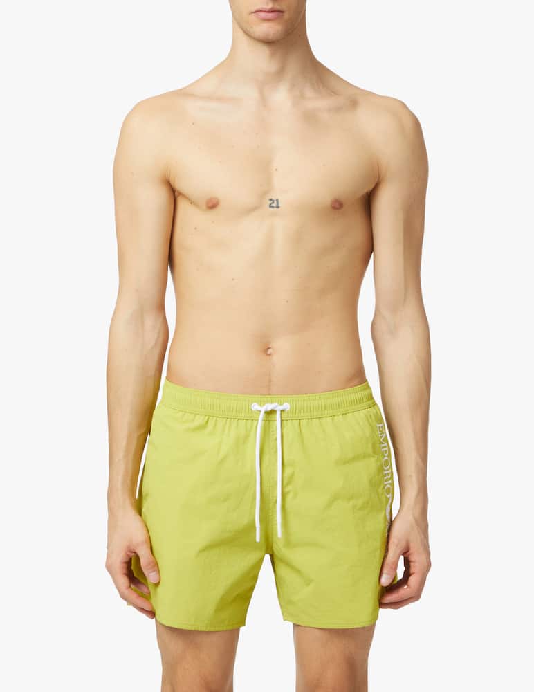 rinascente Emporio Armani Costume boxer logo ricamato - verde