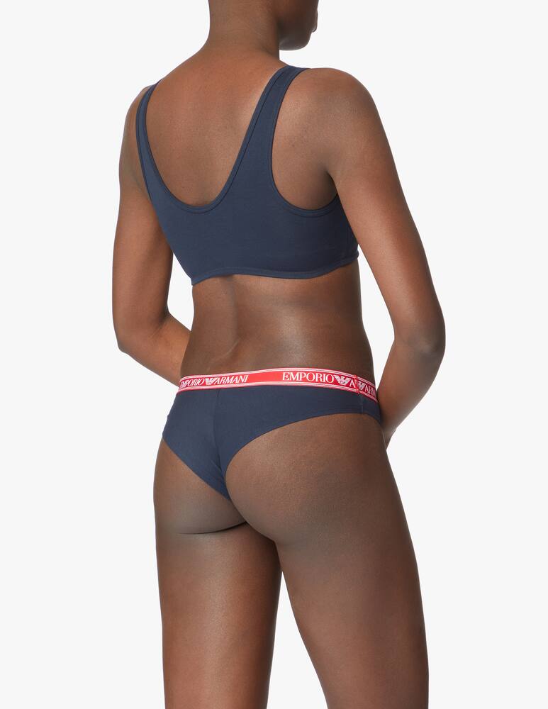 rinascente Emporio Armani Bralette zero gravità in cotone - blu