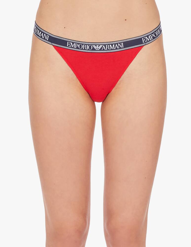 rinascente Emporio Armani Cotton thong - bipack - red