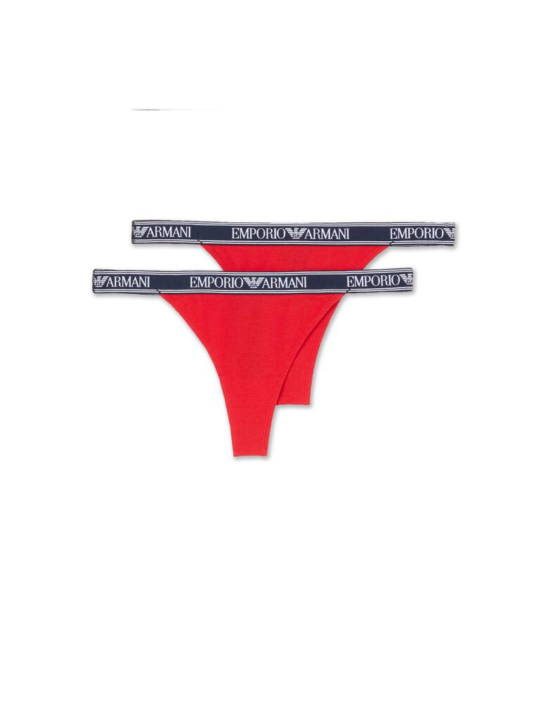 rinascente Emporio Armani Cotton thong - bipack - red