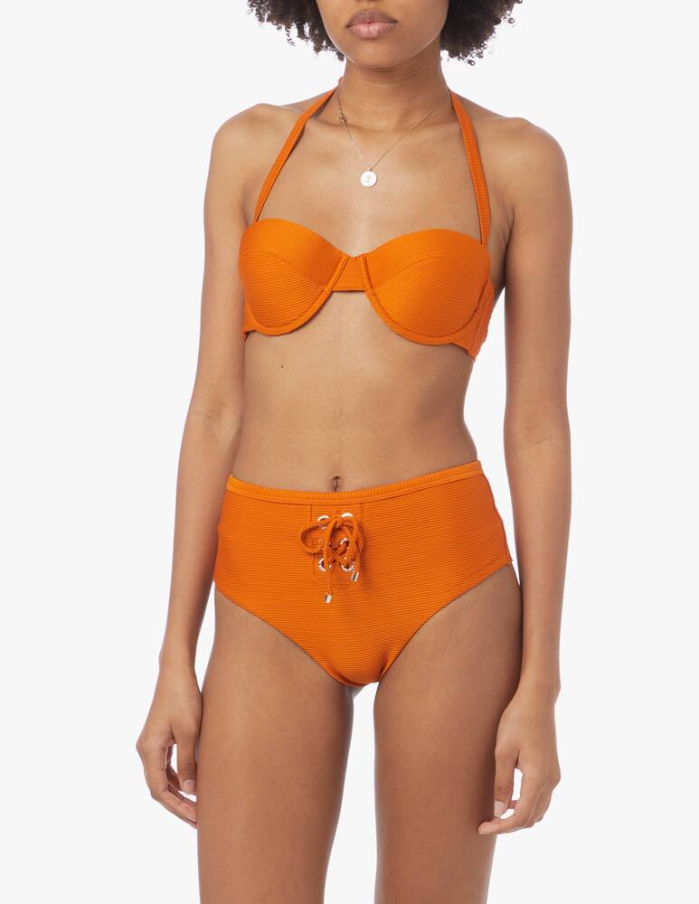rinascente Emporio Armani Padded bikini with high laces brief - orange
