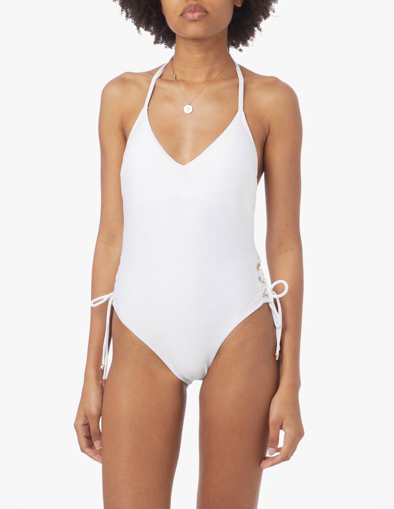 rinascente Emporio Armani Costume intero imbottito con coulisse laterali - bianco