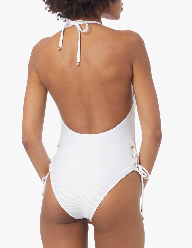 rinascente Emporio Armani Costume intero imbottito con coulisse laterali - bianco