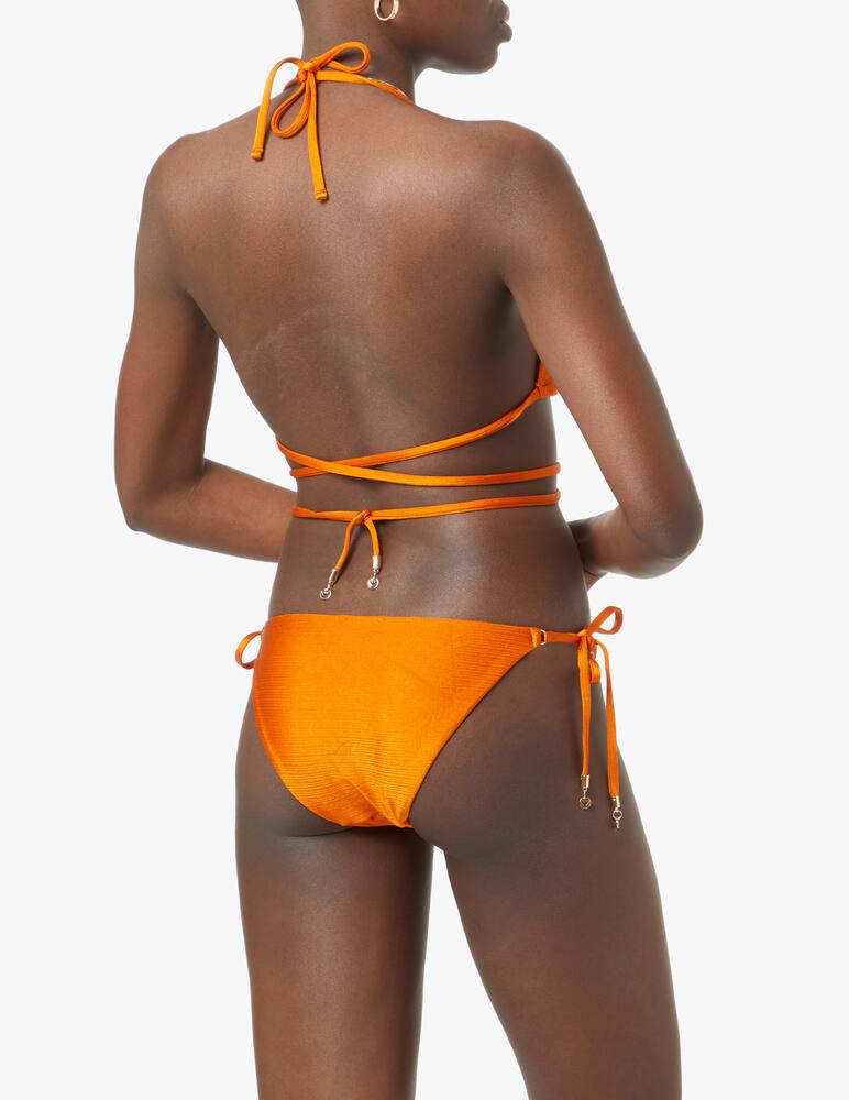 rinascente Emporio Armani Bikini triangolo con lacci e slip con lacci - giallo