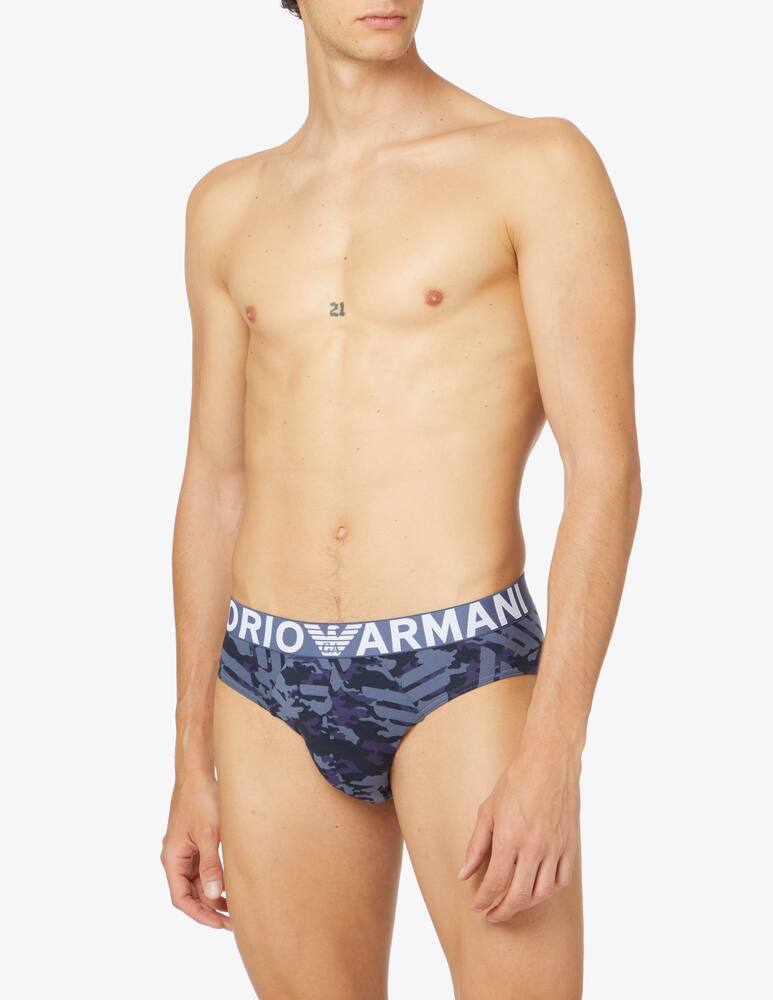 rinascente Emporio Armani Slip graphic eagle - blu