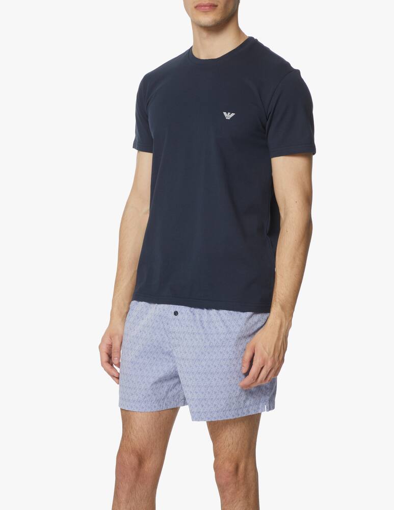 rinascente Emporio Armani Pajamas short yarn dyed woven - blue