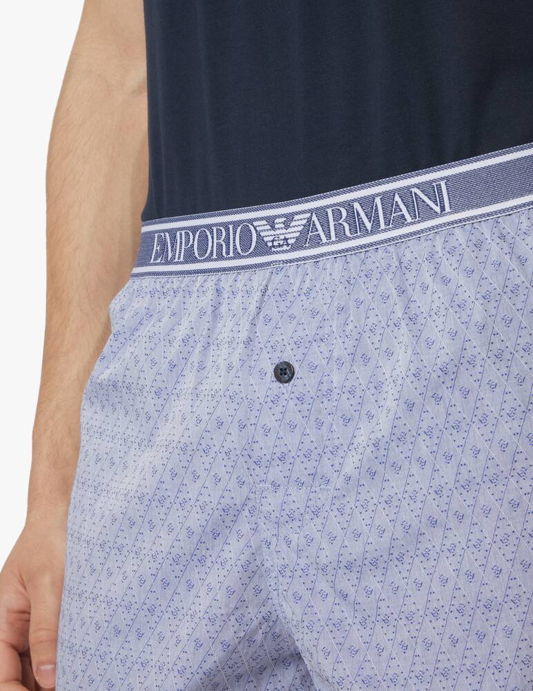 rinascente Emporio Armani Pajamas short yarn dyed woven - blue