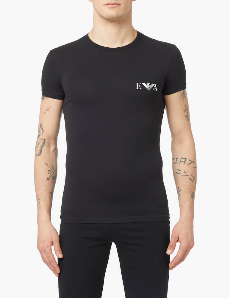 rinascente Emporio Armani 2pack t-shirt intima giro monogram - multicolor