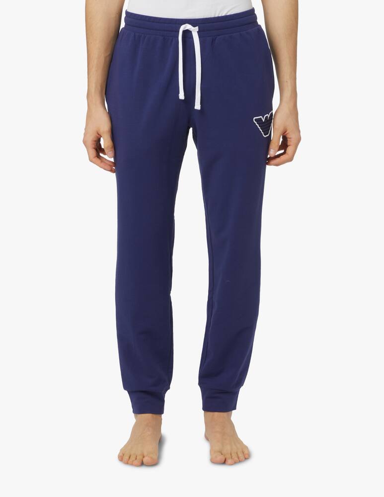 Emporio Armani Stretch french terry pant - blue - picture 1