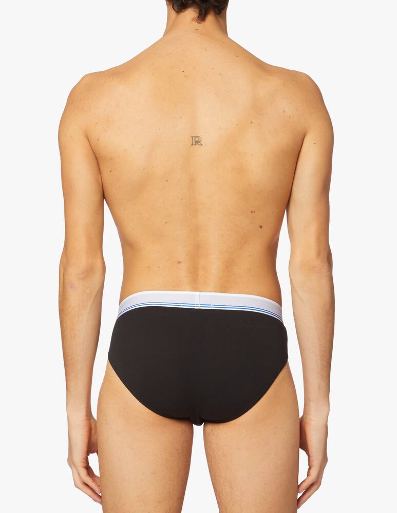 rinascente Emporio Armani 3p brief mixed waistband - black