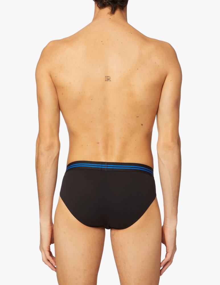 rinascente Emporio Armani 3p brief mixed waistband - black