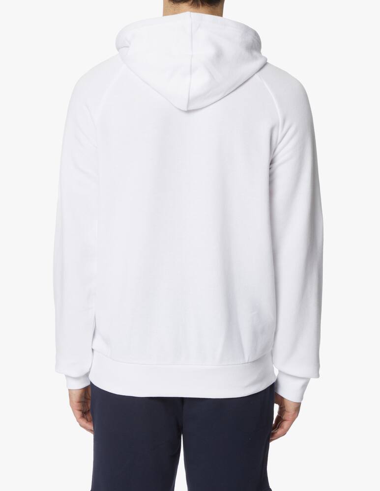 rinascente Emporio Armani Zip iconic terry hoodie - white