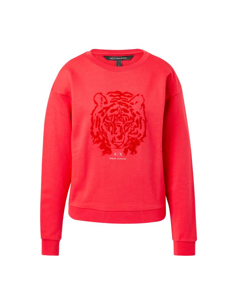 rinascente Armani Exchange Cotton crewneck sweatshirt - red