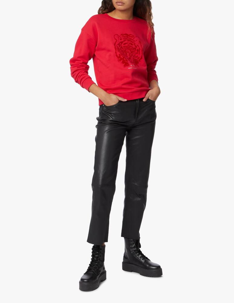 rinascente Armani Exchange Cotton crewneck sweatshirt - red