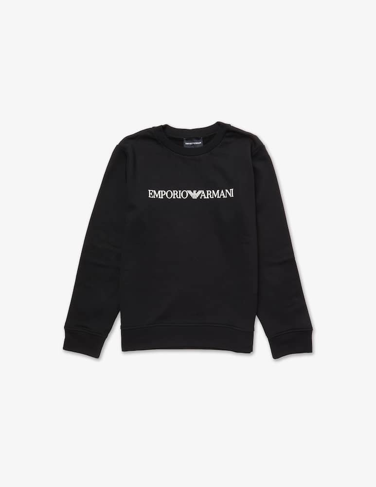 Emporio Armani Felpa in cotone con logo - immagine 1 Emporio Armani Felpa in cotone con logo - immagine 1