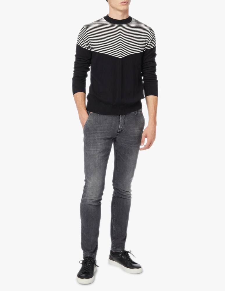 rinascente Emporio Armani Maglia girocollo lana con righe spalle