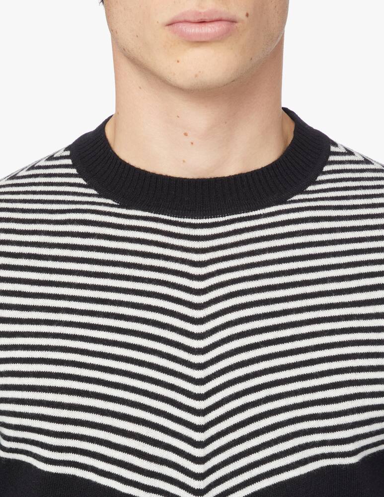 rinascente Emporio Armani Maglia girocollo lana con righe spalle
