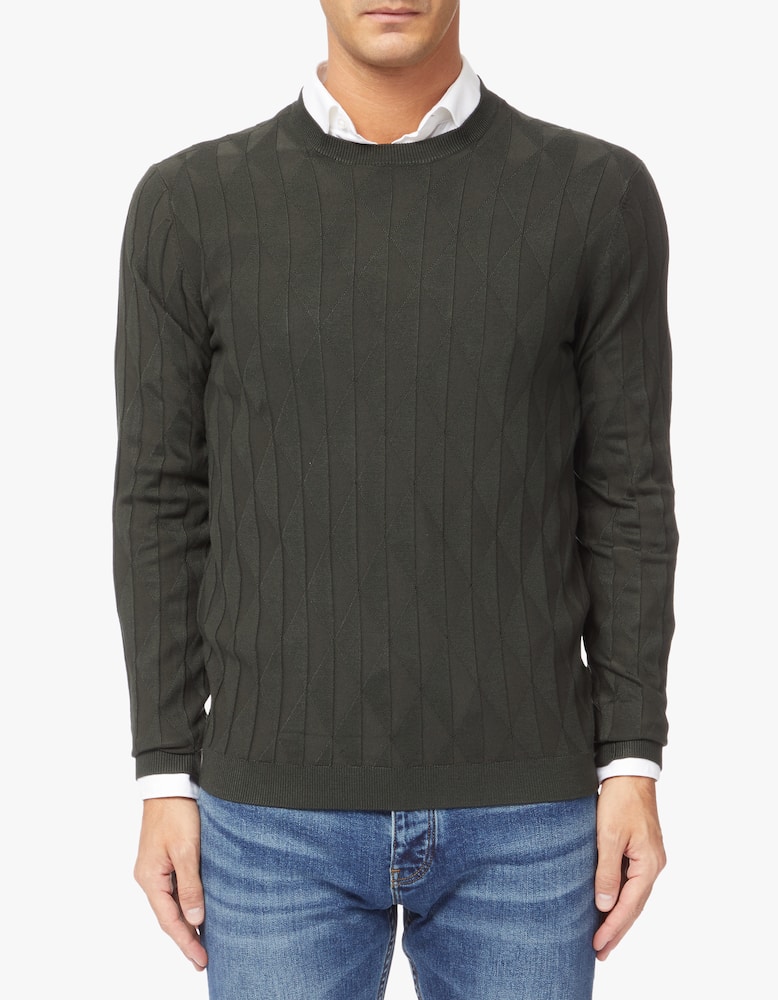 rinascente Emporio Armani Viscose worked roundneck jumper
