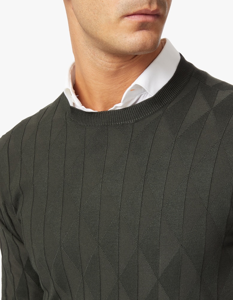 rinascente Emporio Armani Viscose worked roundneck jumper