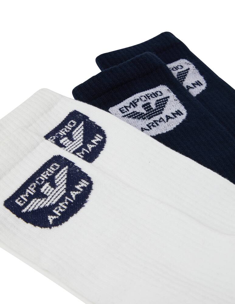 rinascente Armani Set 2pack calze corte - bianco