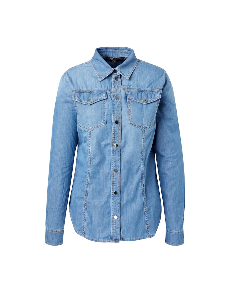 Armani Exchange Denim shirt - light blue - picture 5 Armani Exchange Denim shirt - light blue - picture 5