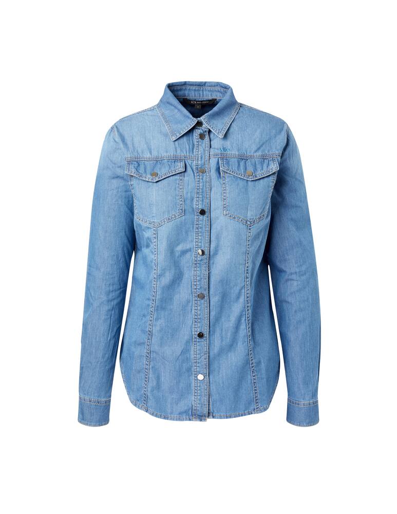 rinascente Armani Exchange Denim shirt - light blue