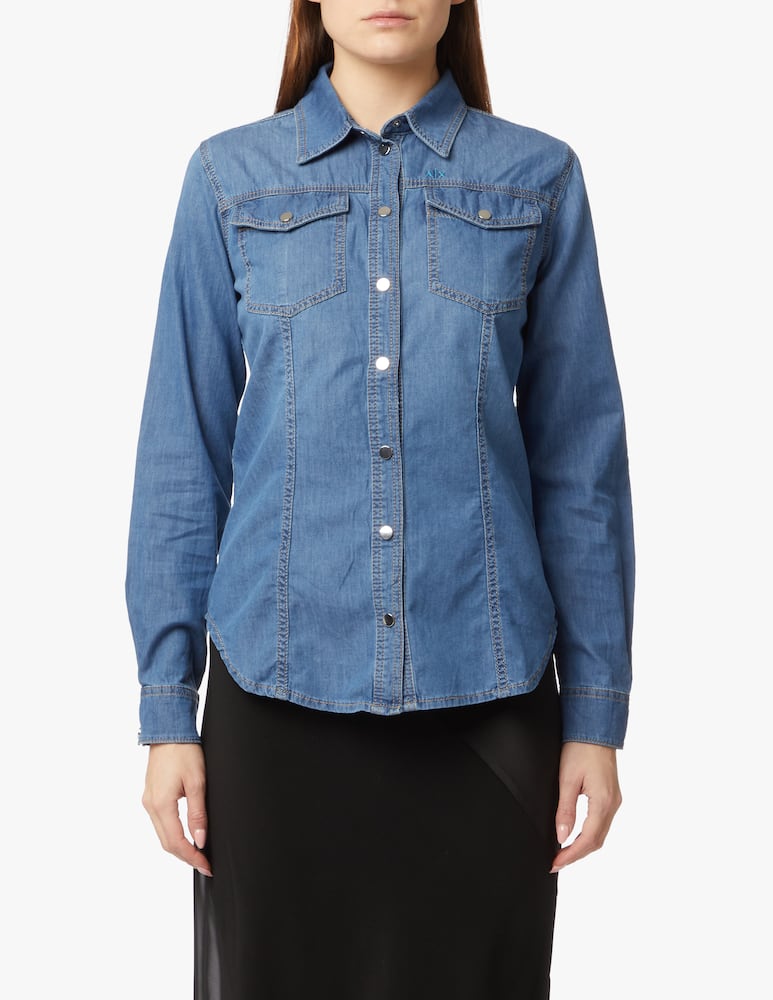 Armani Exchange Denim shirt - light blue - picture 1 Armani Exchange Denim shirt - light blue - picture 1