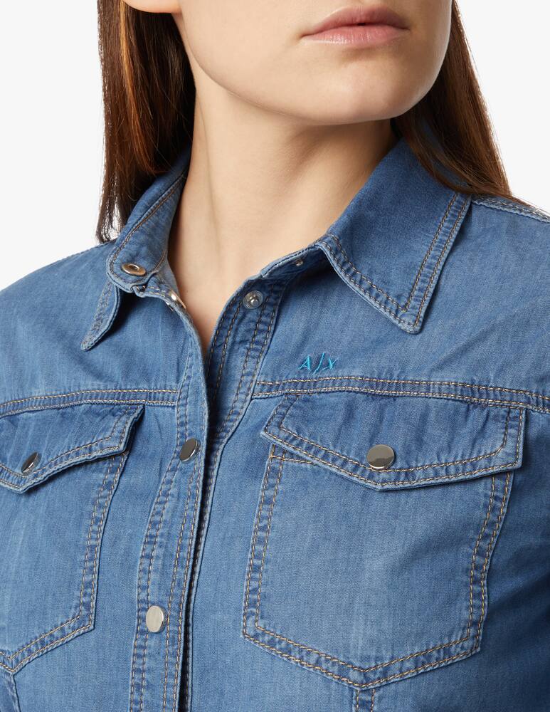 rinascente Armani Exchange Denim shirt - light blue
