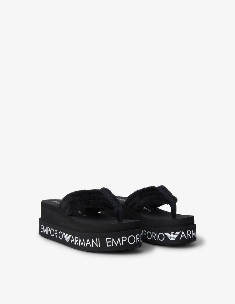 rinascente Emporio Armani Infradito da spiaggia con piattaforma - nero