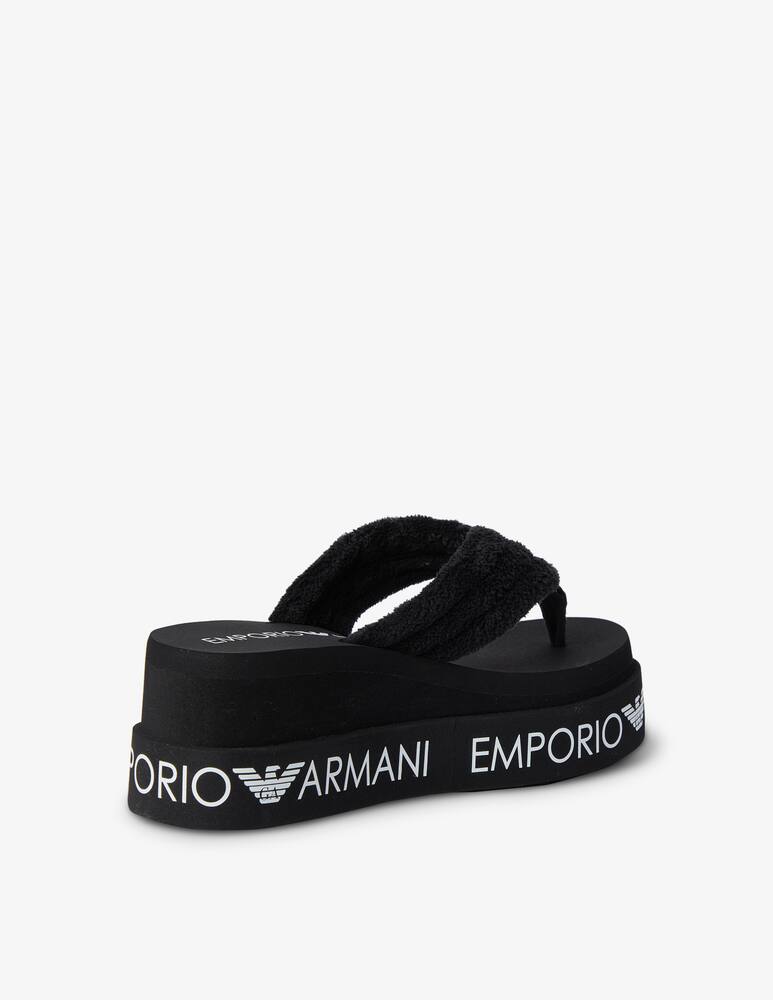 rinascente Emporio Armani Infradito da spiaggia con piattaforma - nero