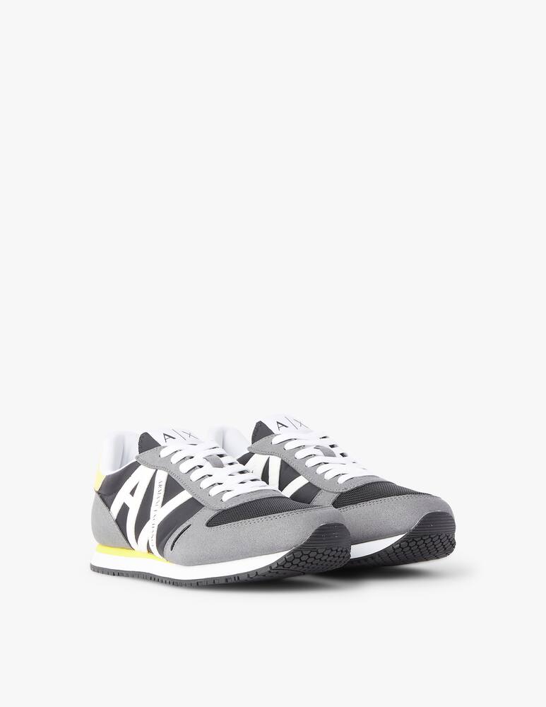 rinascente Armani Exchange Sneakers rio running suede mesh logo - grey