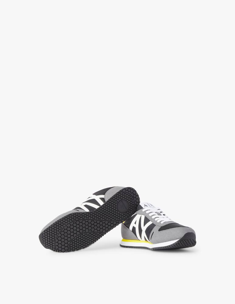 rinascente Armani Exchange Sneakers rio running suede mesh logo - grey